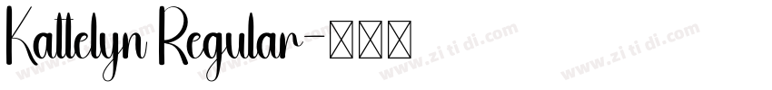 Kattelyn Regular字体转换